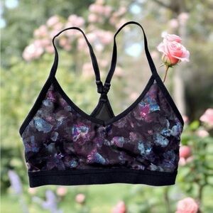 lululemon athletica Floral Bralette - Black and Blue